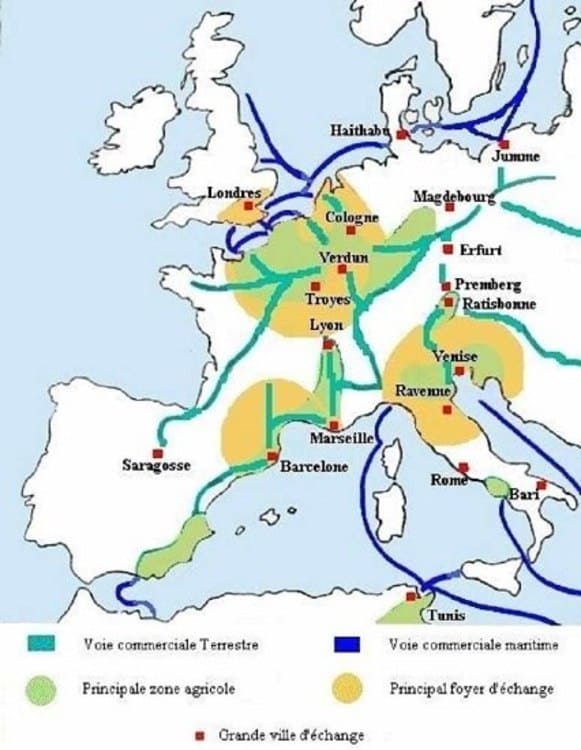 Le commerce européen à la fin du Haut Moyen Âge